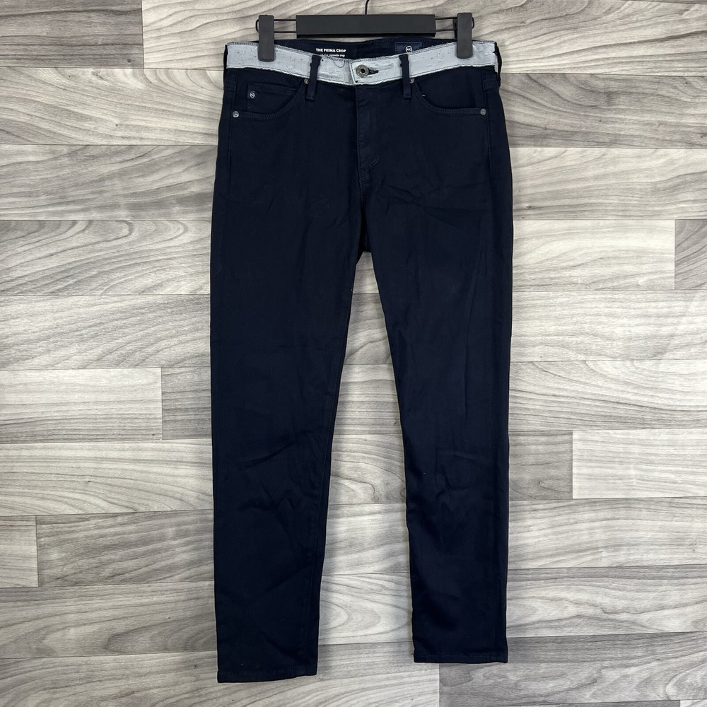 AG Adriano Goldschmied Jeans Size 26R Dark Blue The Prima Ankle Cigarette Leg - Picture 2 of 13